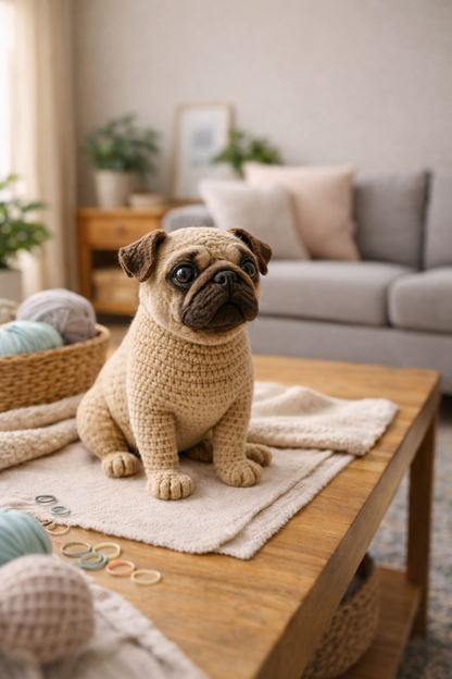 Crochet Pug Puppy - DIY Kit