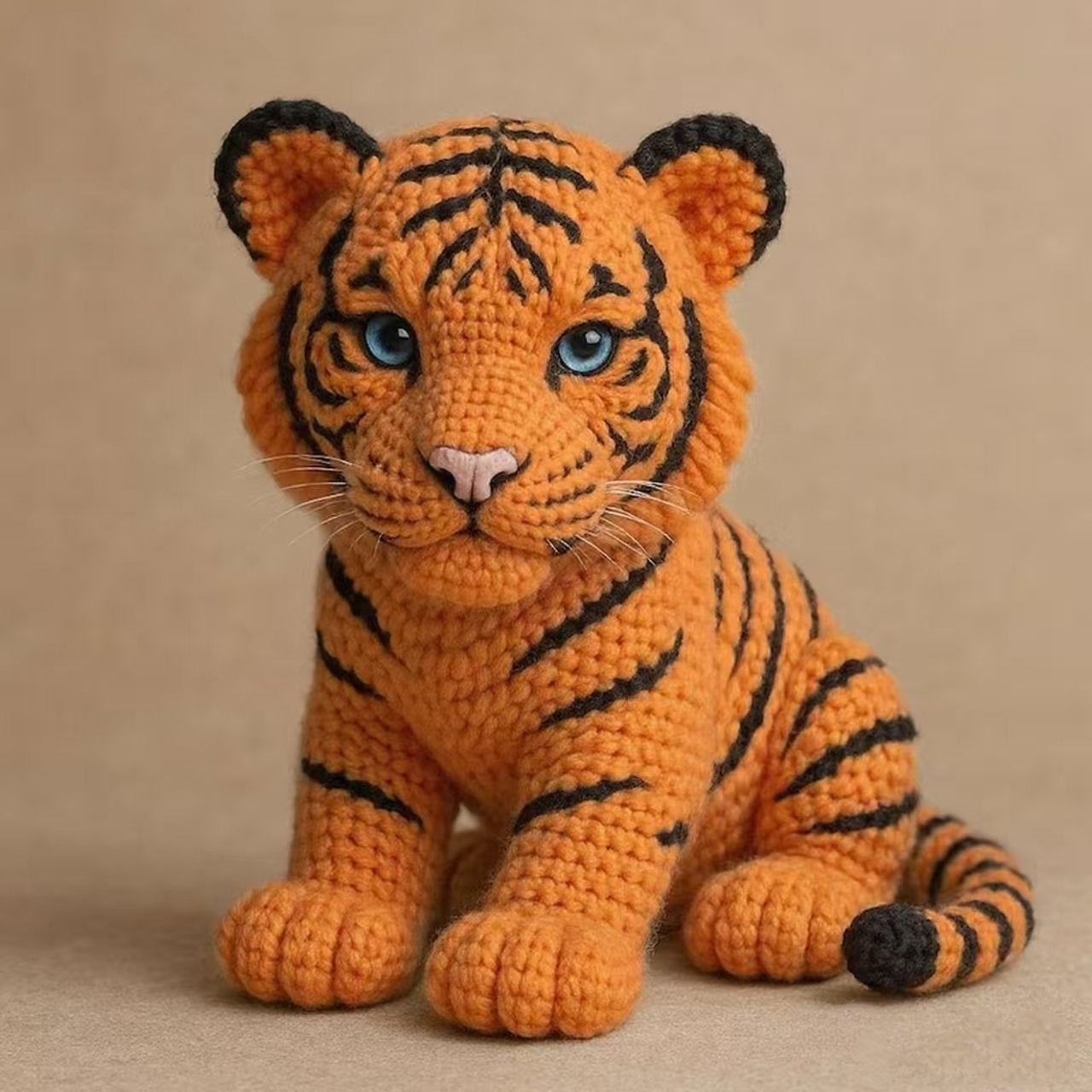 Crochet White Tiger Cub - DIY Kit