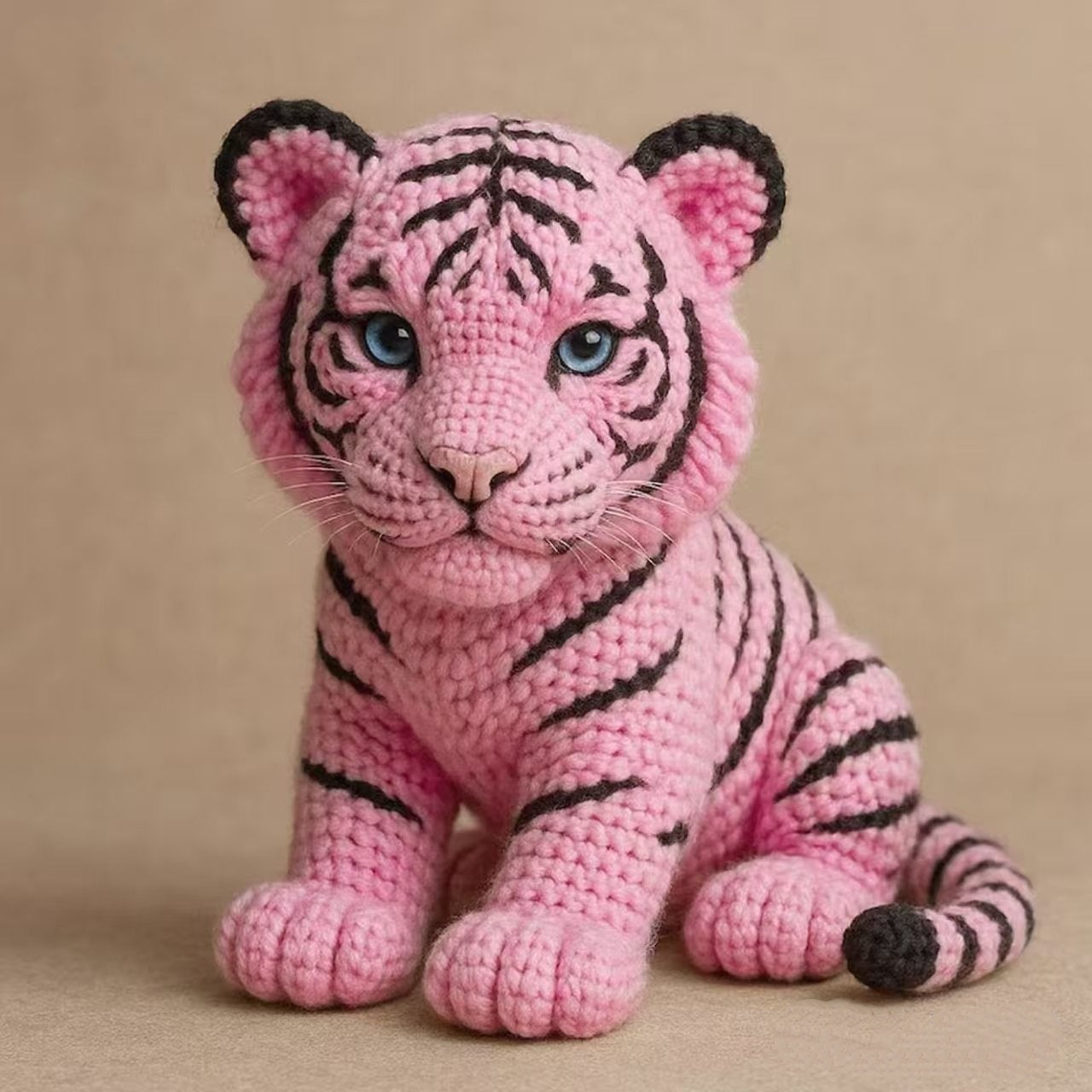 Crochet White Tiger Cub - DIY Kit