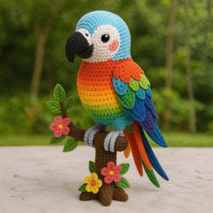 Crochet Rainbow Parrot - DIY Kit